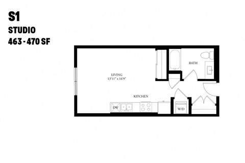 Studio S1 463-470 SF - The Ballard Independent